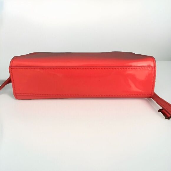 Dooney & Bourke Patent Leather Hot Pink Janine Crossbody Clutch Purse Barbie - Picture 6 of 13